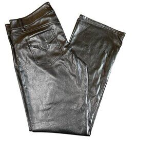 Lip Service Vintage Y2K Black Pleather Goth Punk Biker Pants Womens Size 13